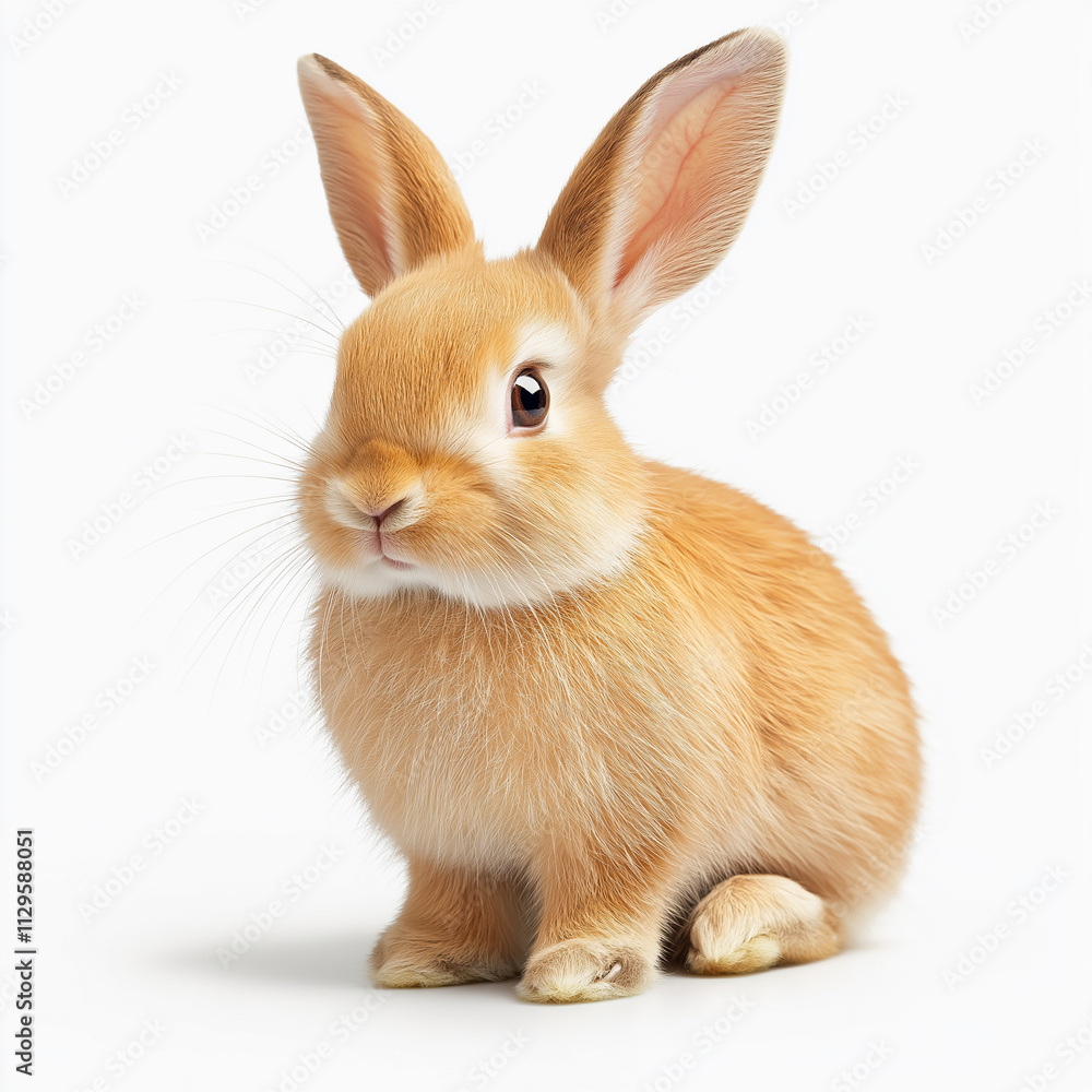 Obraz premium white rabbit isolated on white