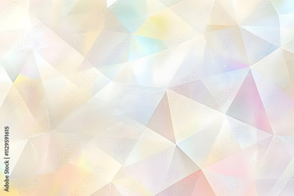 Abstract pastel geometric background with iridescent, polygonal shapes and soft light. Abstract pastel geometric background with iridescent, polygonal shapes and soft light.