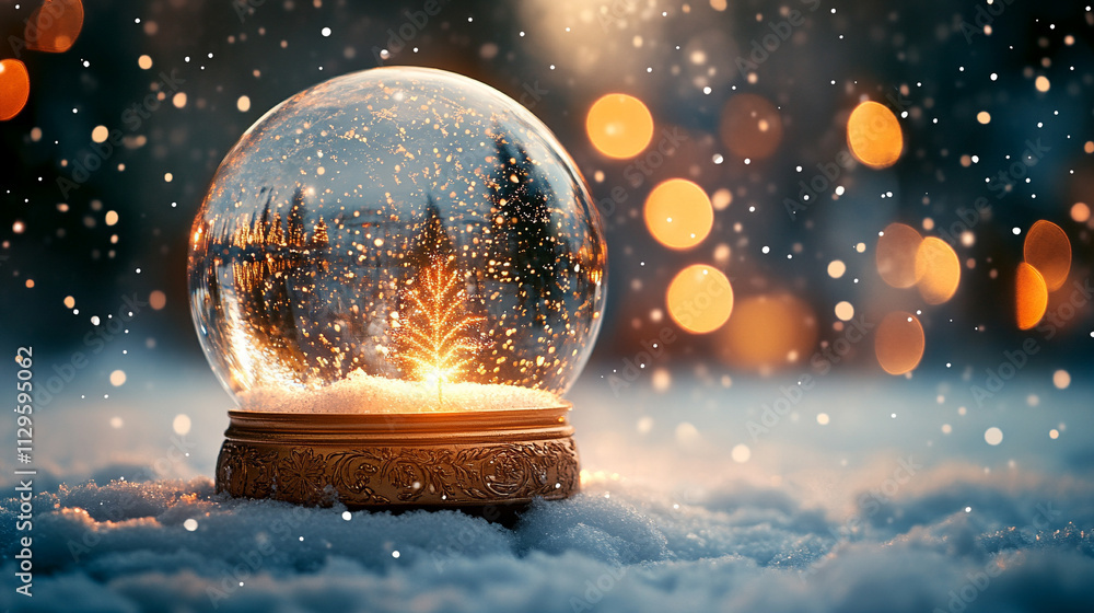 snow globe with an empty interior and blank caption space on the side, symbolizing possibilities, potential, and the feeling of waiting for something to fill the void snow globe with an empty interior and blank caption space on the side, symbolizing possibilities, potential, and the feeling of waiting for something to fill the void