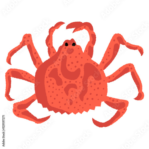 King Crab vector illustration. Not AI