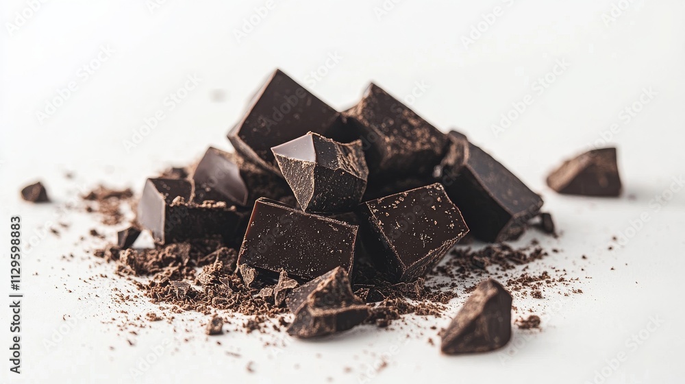 Dark Chocolate Chunks with Cocoa Crumbs. Dark Chocolate Chunks with Cocoa Crumbs.