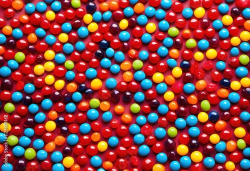 close vibrant colorful candies enhanced minimalist background striking visual appeal, candy, dessert, sugary, treats, bright, patterns, textures, glossy