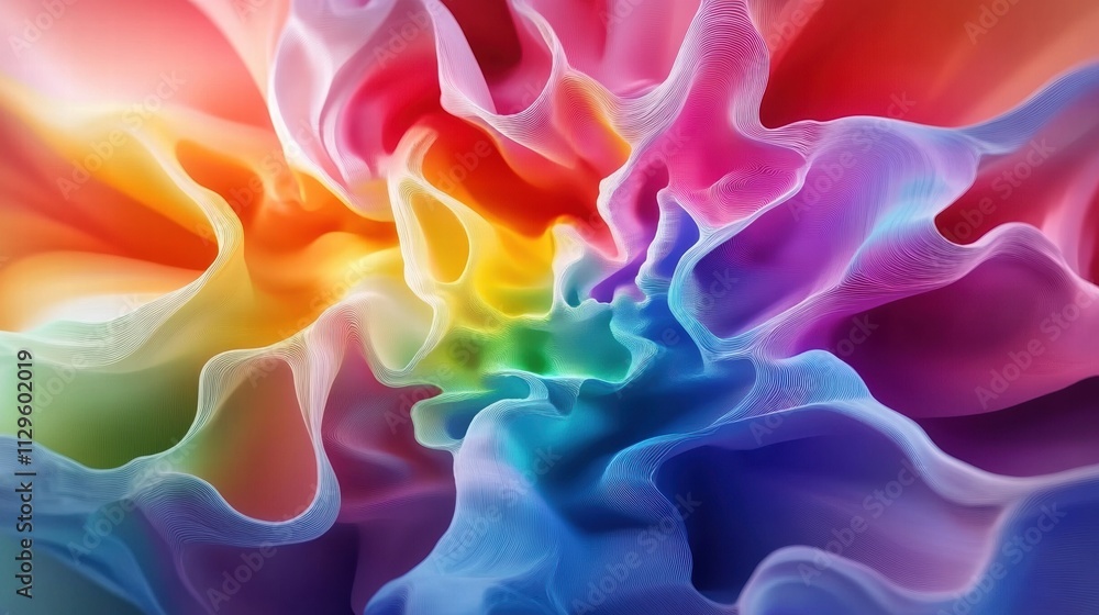 Obraz premium Where colors collide and forms evolve—an endless dance of light, shape, and imagination.