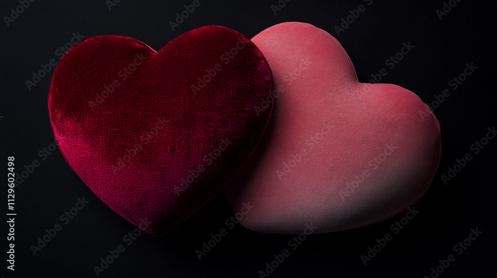 A heart-shaped design in rich burgundy velvet, showcasing detailed fabric texture illuminated by gentle lighting, set against a smooth pastel pink backdrop for a sophisticated and romantic aesthetic. A heart-shaped design in rich burgundy velvet, showcasing detailed fabric texture illuminated by gentle lighting, set against a smooth pastel pink backdrop for a sophisticated and romantic aesthetic.
