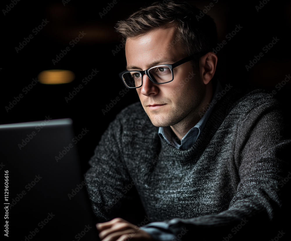 Ethical hacker working on secure coding in a dark professional setting Ethical hacker working on secure coding in a dark professional setting