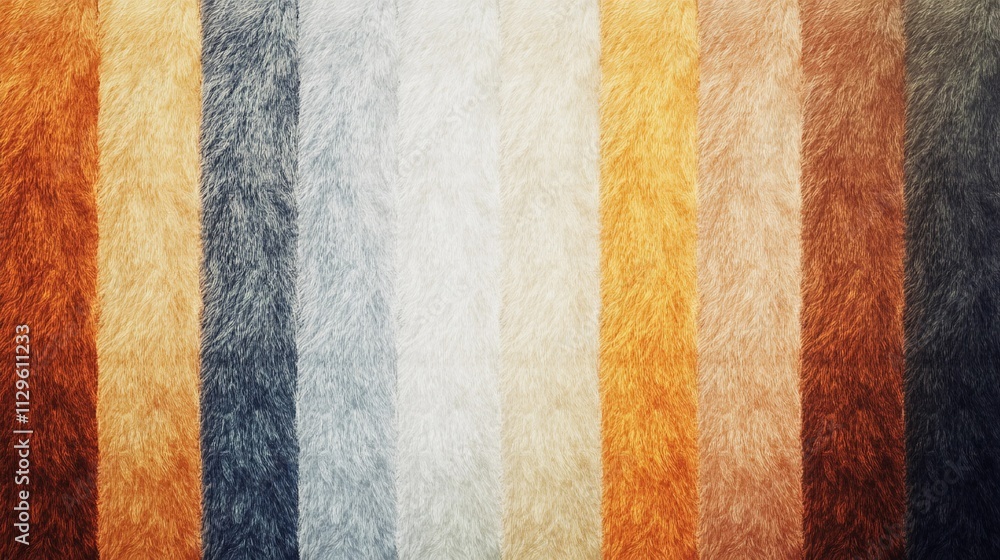 Fototapeta premium Collection of raw fur swatches showcasing textures and natural patterns