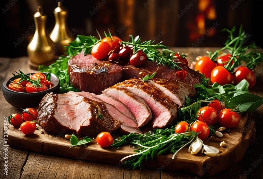 vibrant close assorted meats displayed artfully platter various colors fresh ingredients, appetizer, arrangement, bacon, beef, banquet, charcuterie vibrant close assorted meats displayed artfully platter various colors fresh ingredients, appetizer, arrangement, bacon, beef, banquet, charcuterie