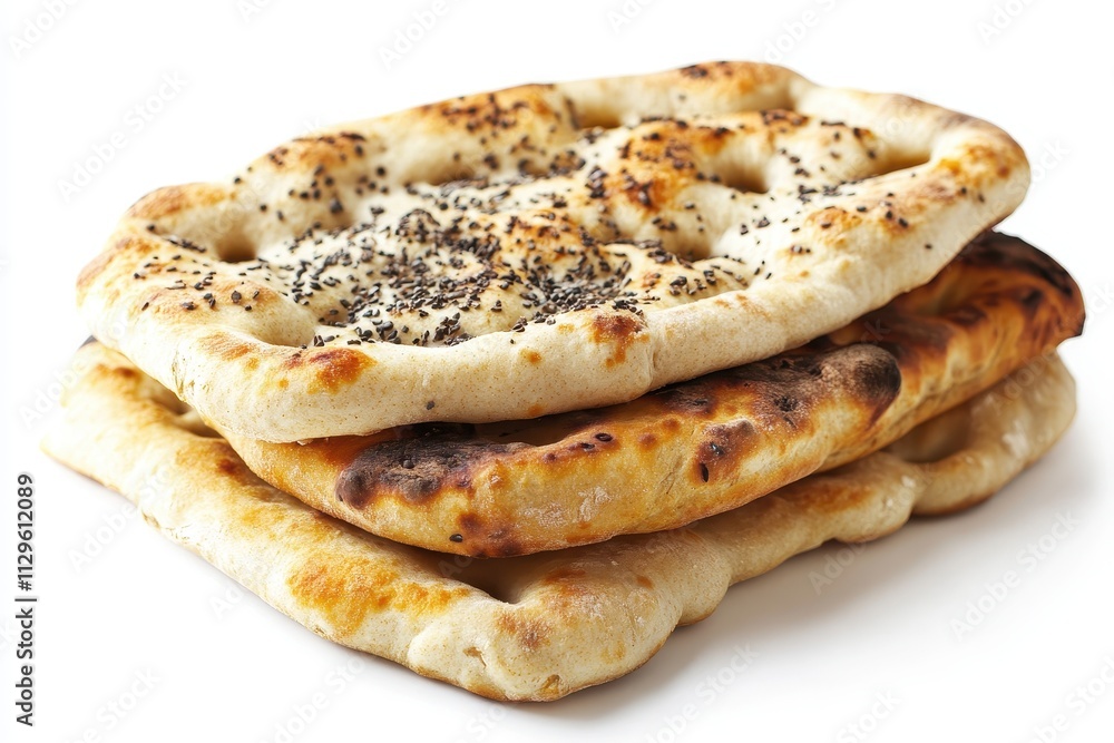 Flatbreads Arab bread on a white background Flatbreads Arab bread on a white background