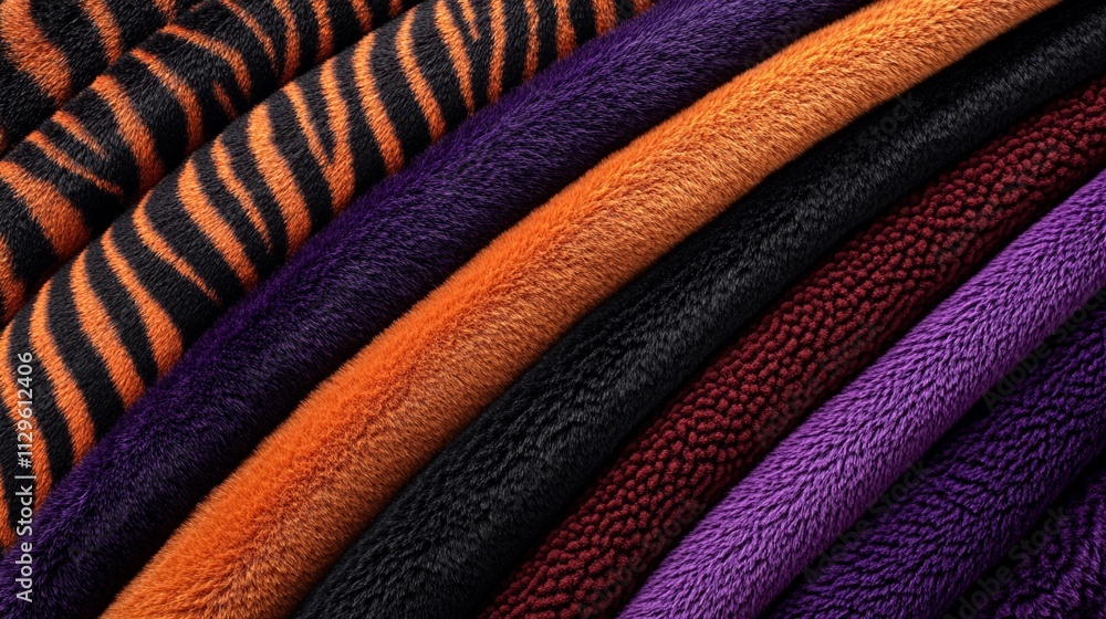 Collection of raw fur swatches showcasing textures and natural patterns Collection of raw fur swatches showcasing textures and natural patterns