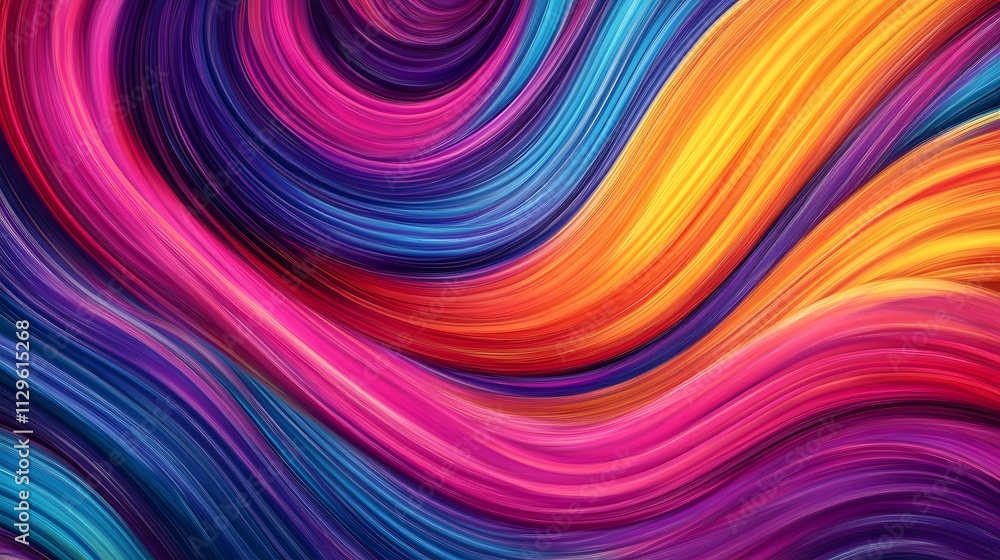 Obraz premium Abstract Colorful Swirling Paint Strokes Background