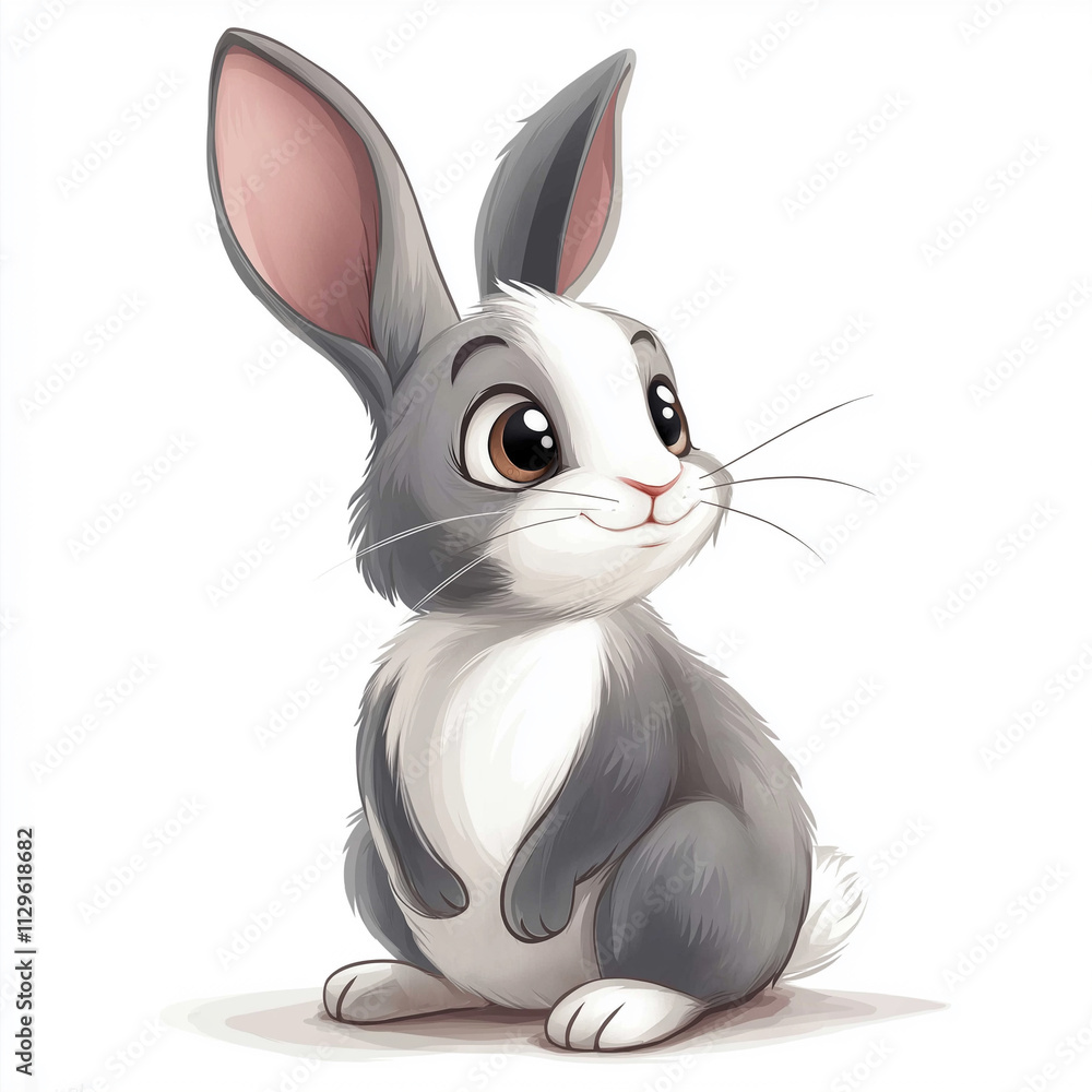 Obraz premium white rabbit on white