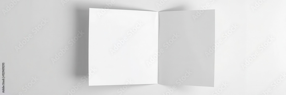 A professional-looking bifold brochure mockup displayed on a desk, folded, design A professional-looking bifold brochure mockup displayed on a desk, folded, design