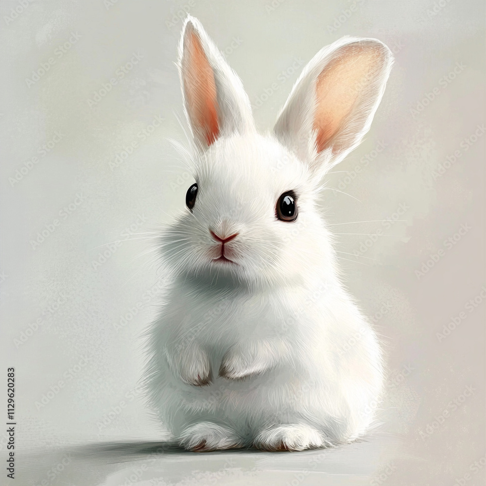 white rabbit on white white rabbit on white