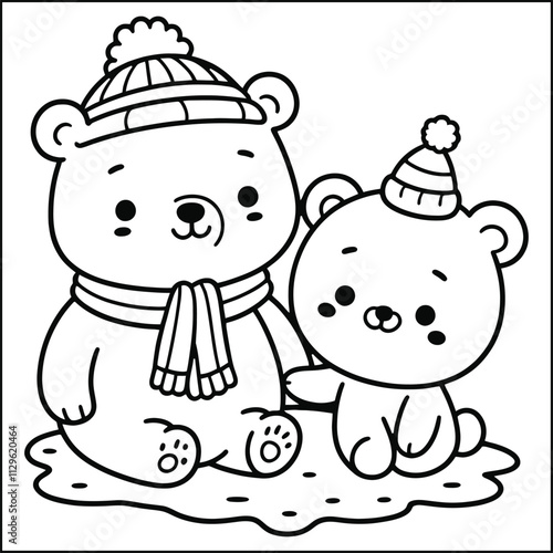 Wallpaper Mural Arctic Adventures Polar Pals Coloring Fun, Chilly Friends of the North Polar Animal Coloring Pages Torontodigital.ca