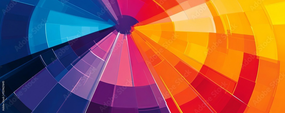 Colorful abstract pie chart design showcasing vibrant hues and patterns Colorful abstract pie chart design showcasing vibrant hues and patterns