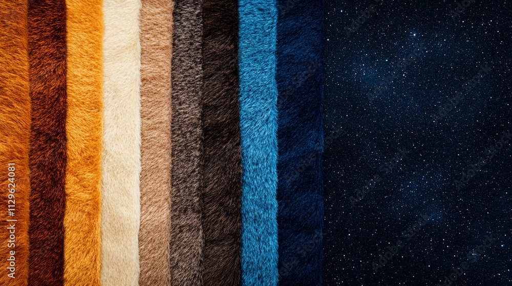 A variety of raw fur materials featuring natural patterns and textures, neatly arranged to emphasize their high-quality fibers. A variety of raw fur materials featuring natural patterns and textures, neatly arranged to emphasize their high-quality fibers.
