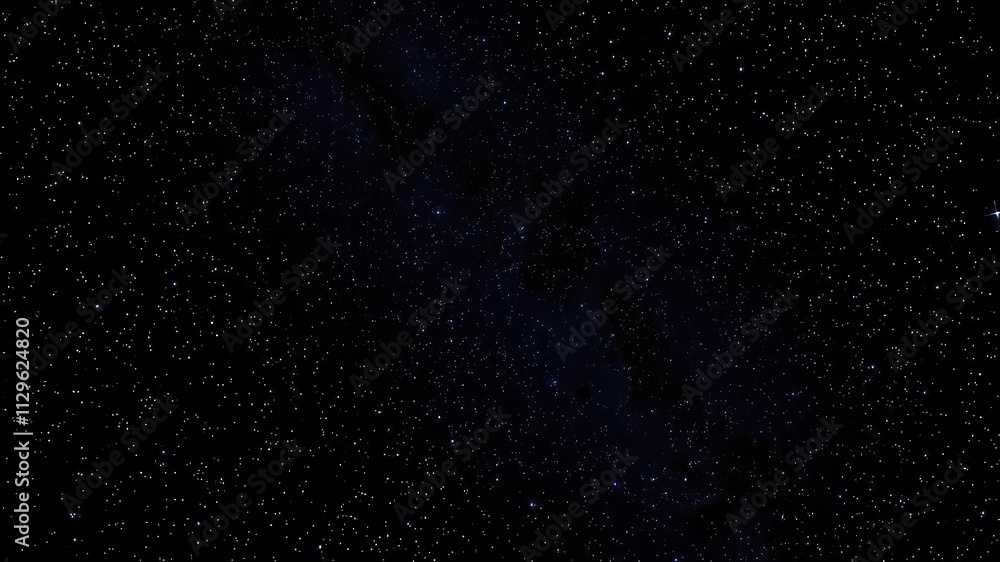 Fototapeta premium Night sky filled with twinkling stars and distant galaxies on dark background, night sky, stargazing