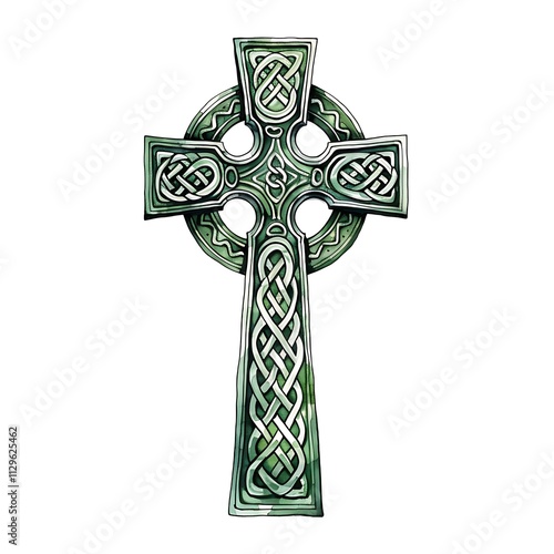 Celtic cross representing irish culture and saint patricks day festivities