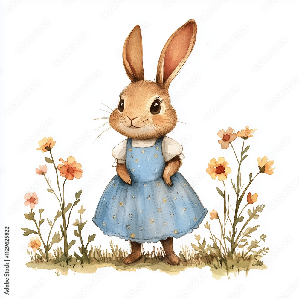 Obraz premium easter bunny with easter eggs