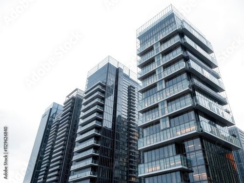 Wallpaper Mural Sleek and futuristic skyscraper design with multiple levels and glass facades, glass, cityscape Torontodigital.ca