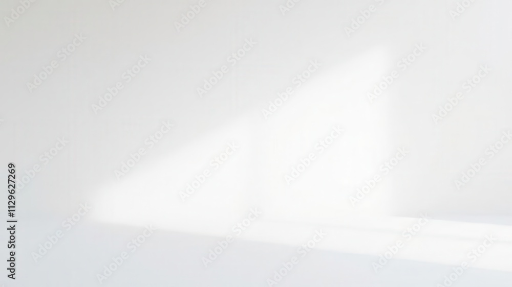 Smooth and minimalistic white surface with soft lighting creating a serene atmosphere, simple, contemporary