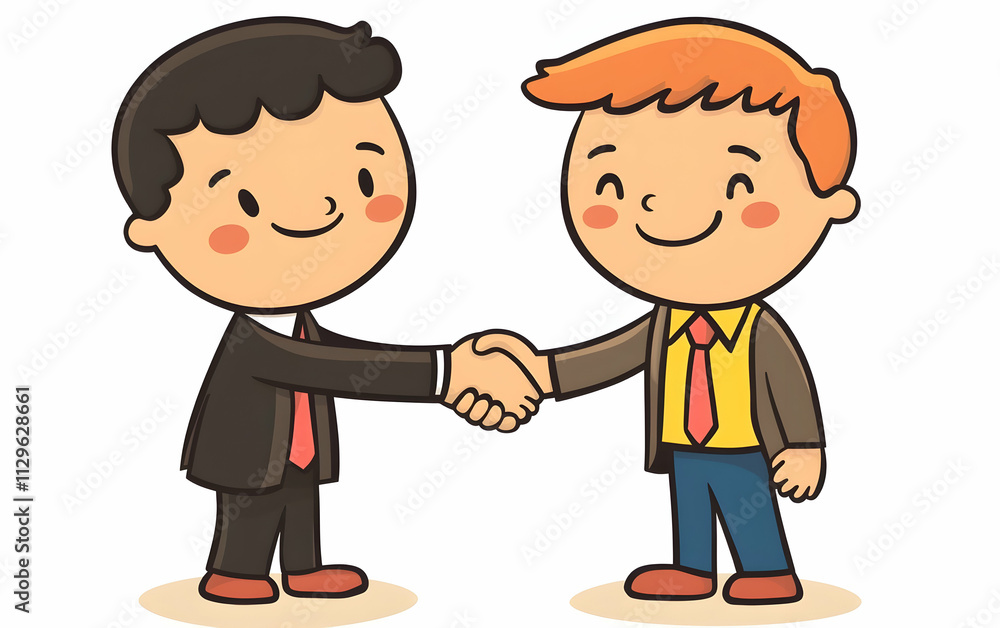 Confident handshake between two entrepreneurs marking the start of a successful collaboration, AI Generated Confident handshake between two entrepreneurs marking the start of a successful collaboration, AI Generated
