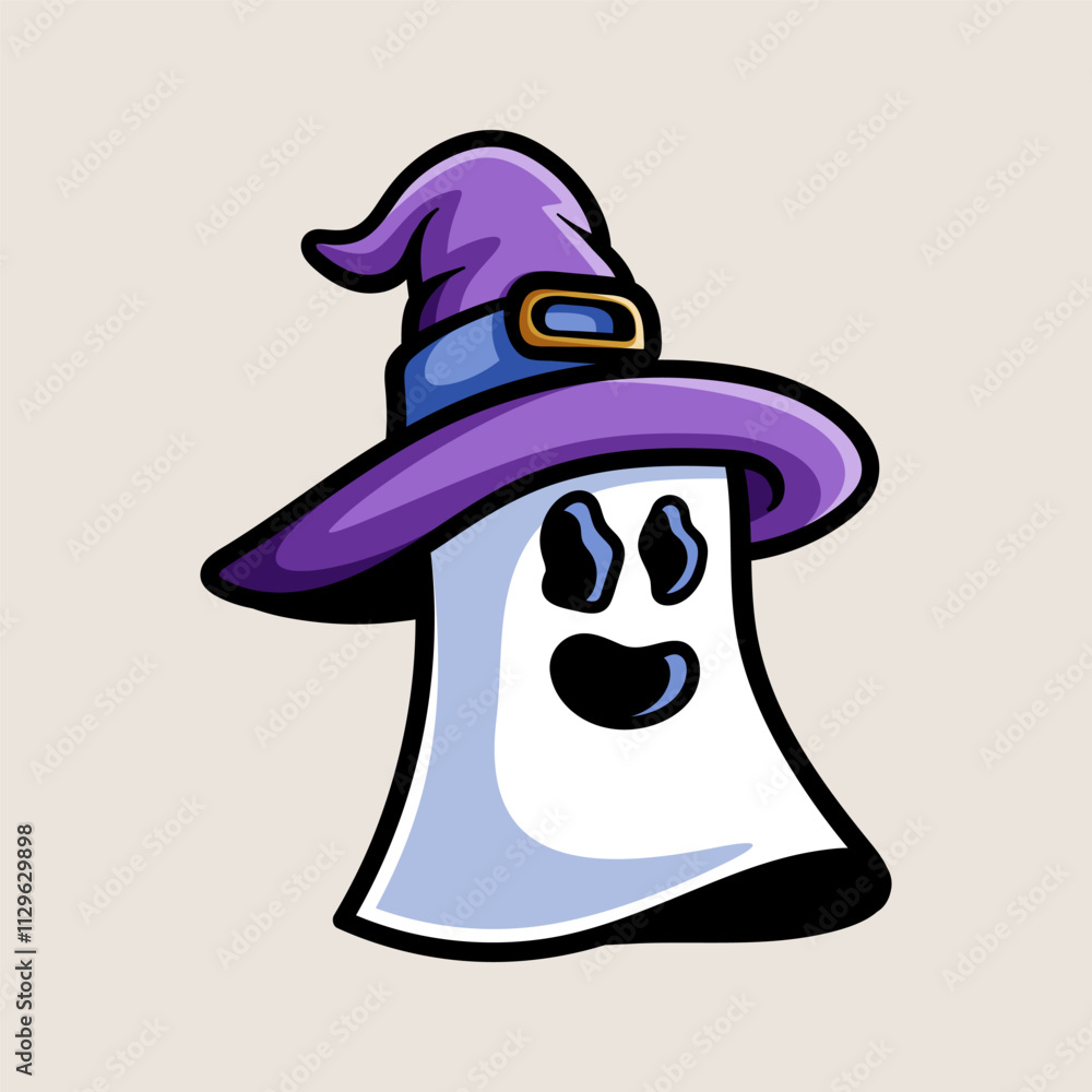 fun cartoon character of wizard ghost isolated colored drawing line art style sketch classic vintage design illustration fun cartoon character of wizard ghost isolated colored drawing line art style sketch classic vintage design illustration