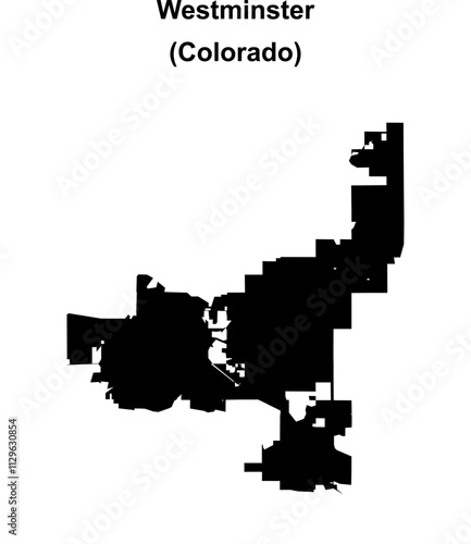 Westminster (Colorado) blank outline map