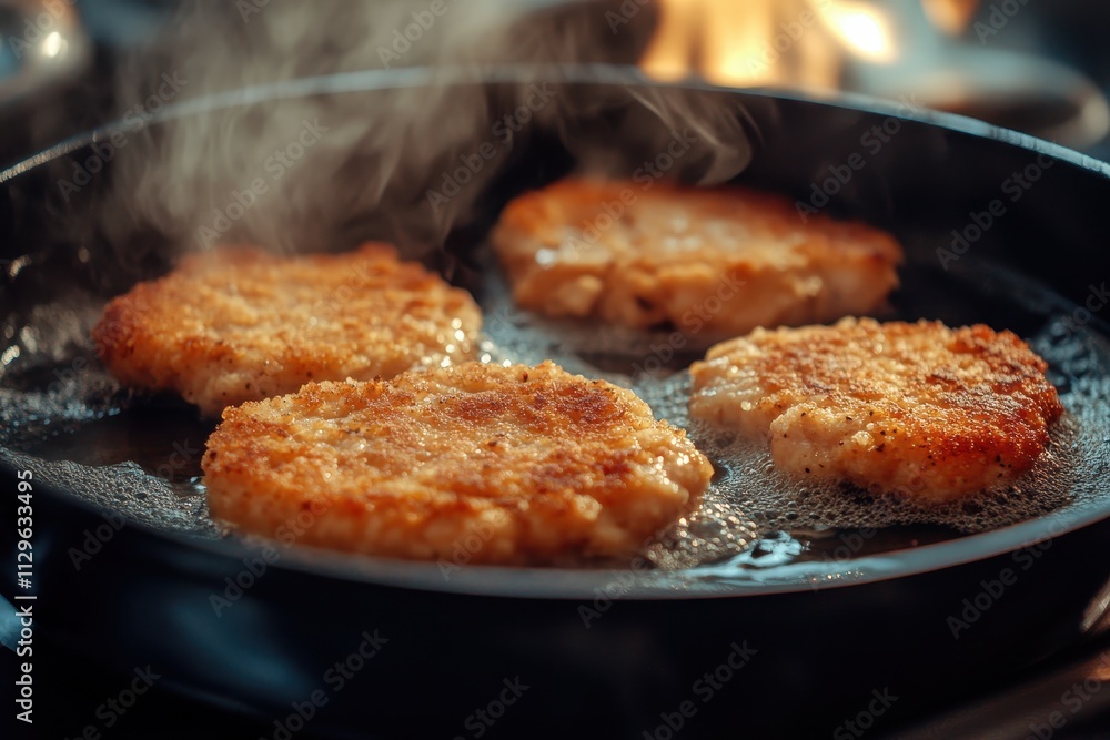 Home cooked chicken patties with semolina Home cooked chicken patties with semolina