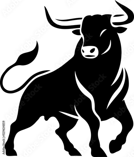 Illustration of a minimalist tourism symbol of the financial market, decreasing progress, growth, financial gains, etc.