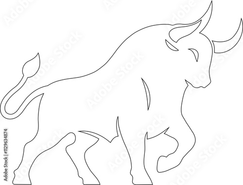Illustration of a minimalist tourism just lines, symbol of the financial market, decreasing progress, growth, financial gains, etc.