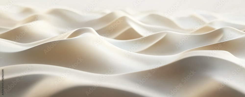 Fototapeta premium Organic wave forms, sand dune resemblance, subtle motion,