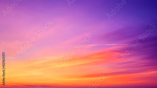 Vibrant Sunset Sky Hues Of Orange Purple And Pink