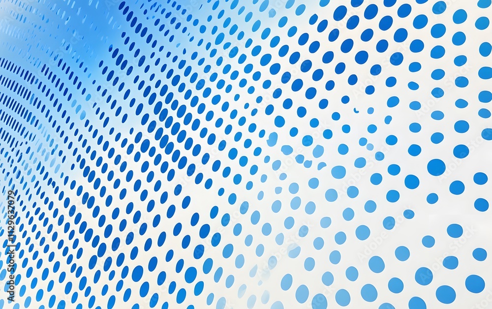 Fototapeta premium A Digital blue dots background design 