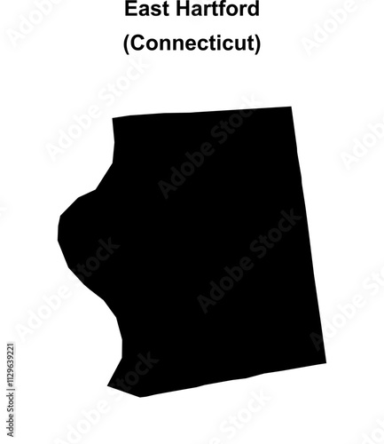 East Hartford (Connecticut) blank outline map