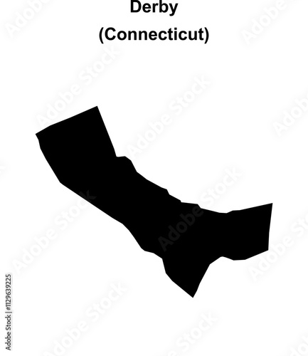 Derby (Connecticut) blank outline map