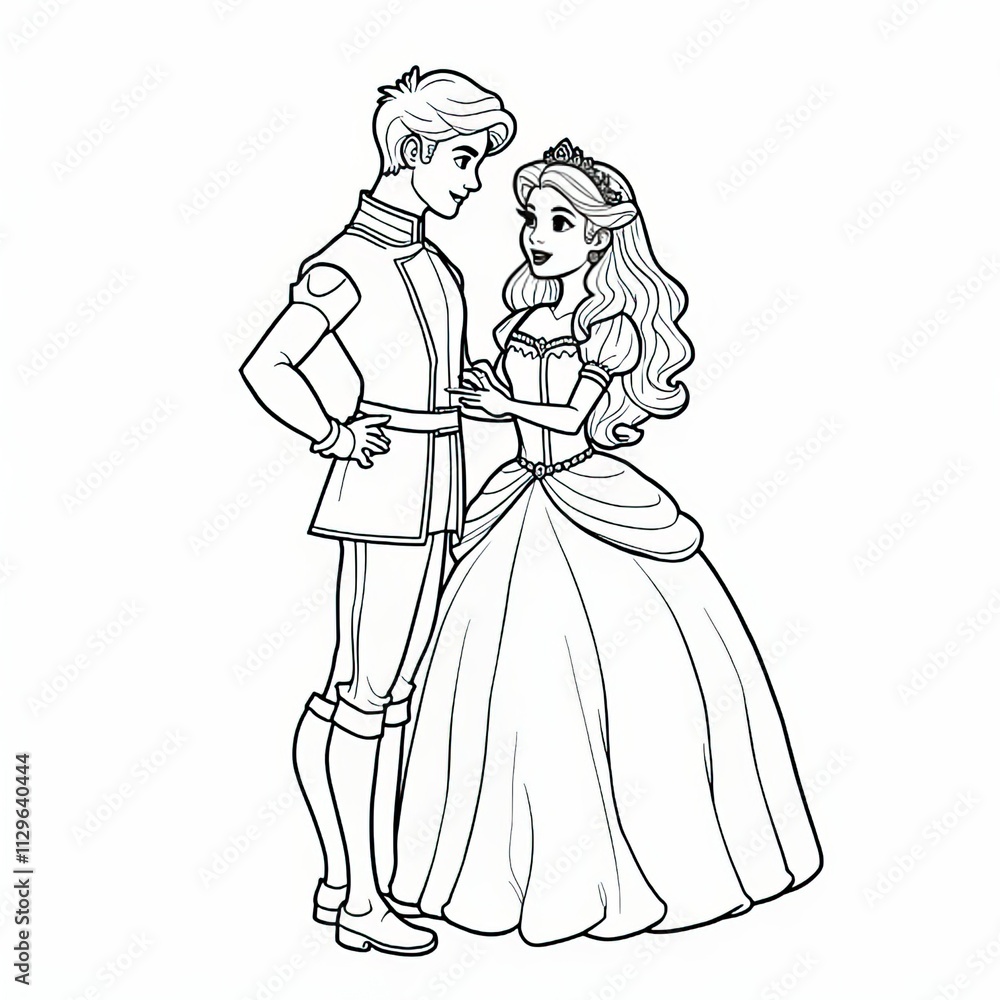 Fototapeta premium engaging kids' coloring art with educational activities