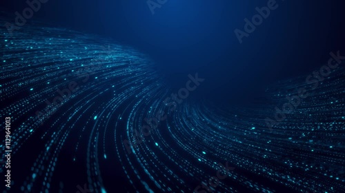 Wallpaper Mural Big data abstract technology Matrix background, light data waving animation. digital landscape particle. Crypto currency, data flow. Transferring Artificial Intelligence Quantum Computer, block chain Torontodigital.ca