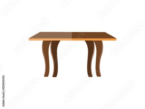 Desk, Table, laptop illustration. Programmers workspace, custom vector graphic.Home Office Flat & Line Icon.Square Button with Office Desk.Circular Table Icon on Flat Color Circle Buttons.Office Desk 