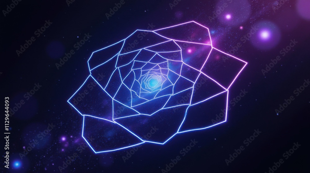 Cosmic Geometric Abstract Illustration Cosmic Geometric Abstract Illustration