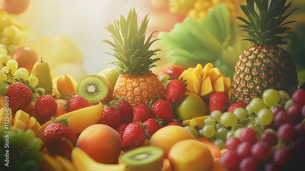 A Colorful Arrangement Of Fresh Summer Fruits A Colorful Arrangement Of Fresh Summer Fruits