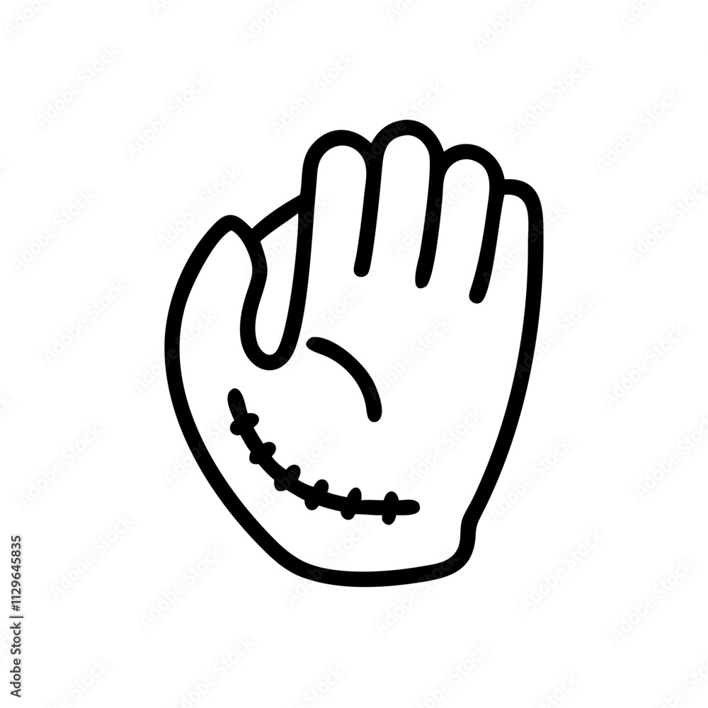 Baseball glove icon for catching Baseball glove icon for catching