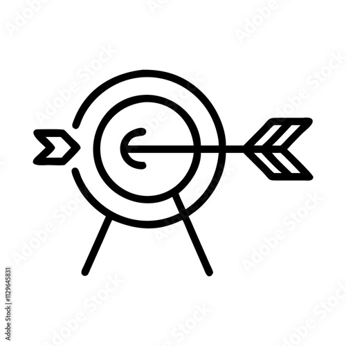 Archery target icon for sports