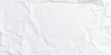 Close up of crumpled white paper with creases and wrinkles, abstract, texture