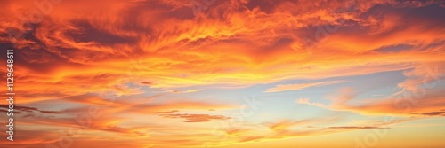 Colorful and vibrant sky at sunset with swirling patterns of oranges, pinks, purples, and blues, vibrant, sunset, swirling