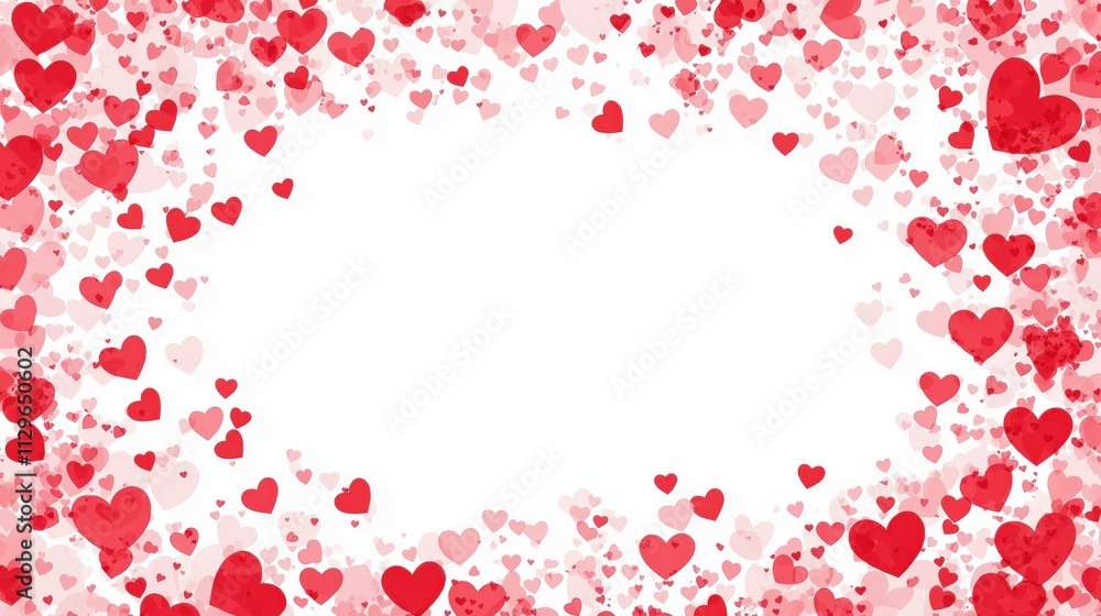 Creative Valentines Day design with a festive heart-filled frame perfect for romantic celebrations and card-making activities Creative Valentines Day design with a festive heart-filled frame perfect for romantic celebrations and card-making activities