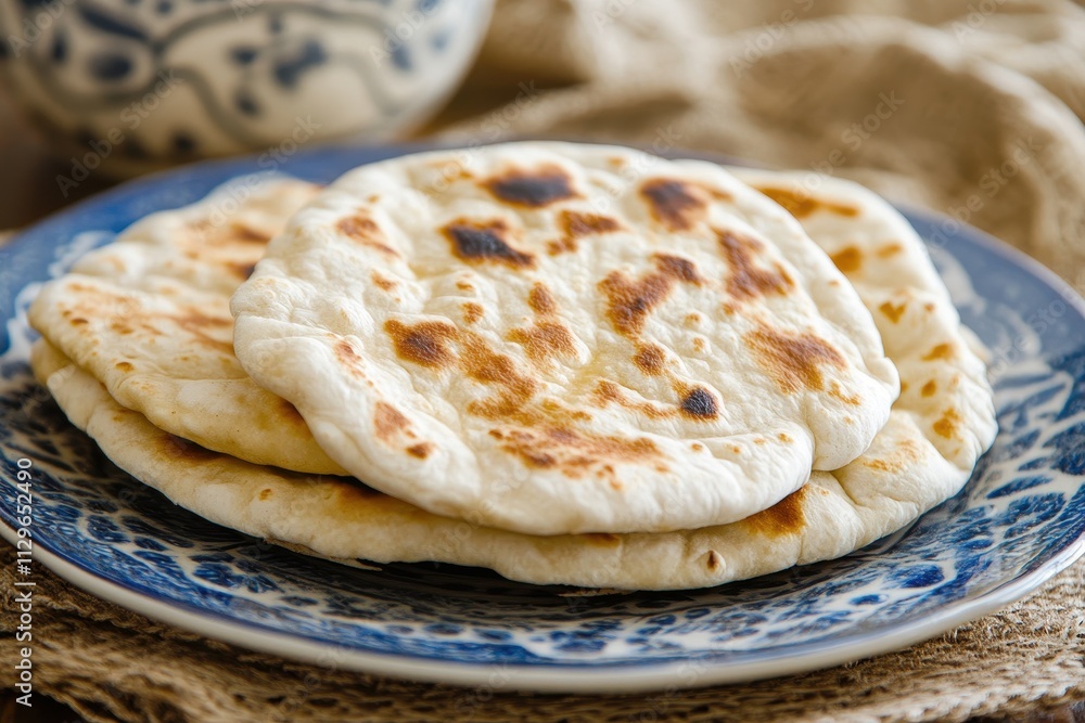 pita on a dish pita on a dish