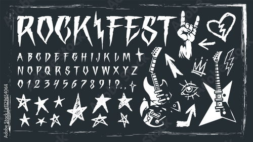 Creative design featuring rock festival elements