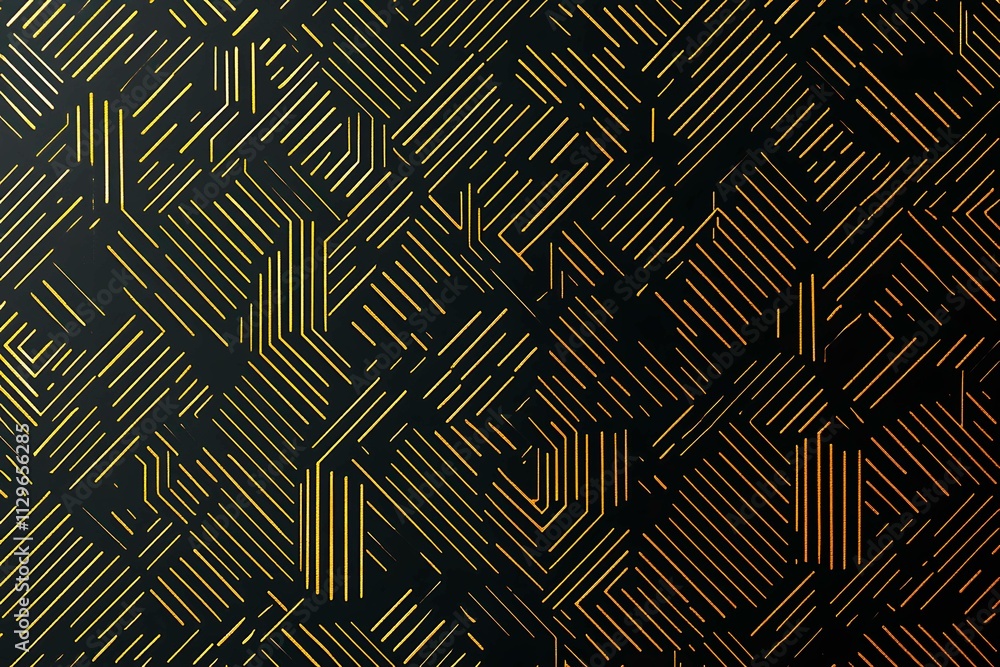 Abstract dark geometric background featuring glowing golden lines and sparkles, creating a modern, futuristic, and elegant design. Abstract dark geometric background featuring glowing golden lines and sparkles, creating a modern, futuristic, and elegant design.