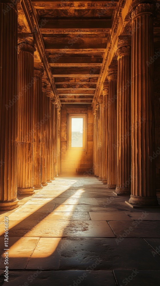 Roman columns with copy space vertically 9:16 Roman columns with copy space vertically 9:16